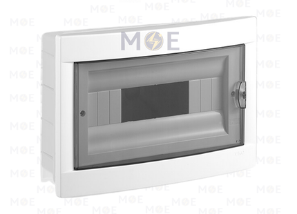 Viko IP40 Flush Mount Distribution Board Smoked Door 310x210x74mm 1Rx12module 12module | 90912012-veko12dm | تابلو بلاستيك مخفي غطا مفيم