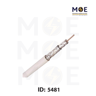 SEG Coaxial cable RG6 128s White 75 OHM R300yd | كابل كوكسيالشعرة ابيض