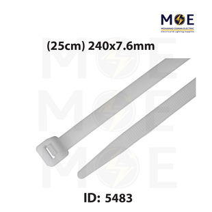 KSS Cable Tie White ( 25cm ) 240x7.6mm | CV-240L | رباط بلاستيك عريض ابيض