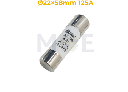 Orient Cylindrical Ceramic Fuse Ø22×58mm 125A 500V AC gL فيوز بورسلين