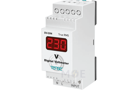 Tense Voltmeter Digital DIN AC 500V 2module | DV-DIN-SM | ساعة فولت على سكة