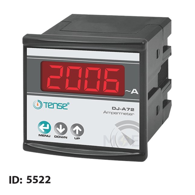 Tense Ammeter Digital Panel Mount 100mA-5A 150-265V AC 7x7cm | DJ-A72