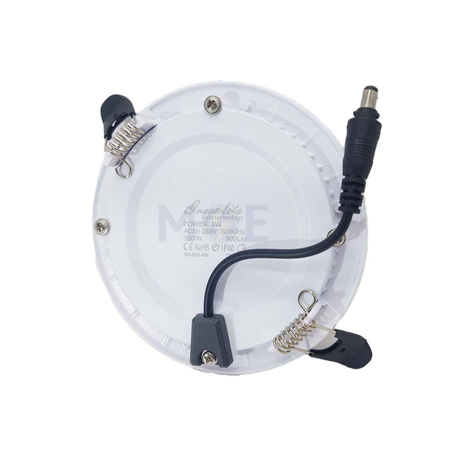 Greenlite LED Downlight/ Panel Light White Ceiling Flush Mounted Circular WarmWhite 10.5 cm 8W | GR-803-8W