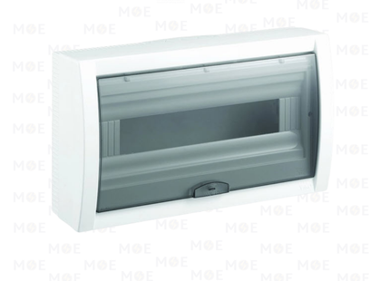 Viko IP40 Surface Mount Distribution Board Smoked Door 390x220x103.5mm 1Rx18module 18module | 90912118-veko18ds | تابلو بلاستيك ظاهر غطا مفيم