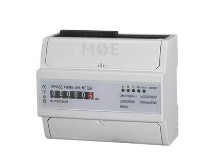 CuperA+ Three Phase Energy Meter KwH 230V AC 50Hz 100A 7module | DM1750S-U | عداد كيلو وات سكة عريض ثلاثة فاز