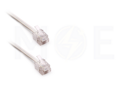 Telecom Extension Cable RJ11 Male-Male White 5mt