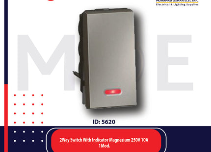 Legrand Arteor 2Way Switch With Indicator Magnesium 250V 10A 1module | 11572506 | مفتاح دركسيون مع اشارة مغنيسيوم