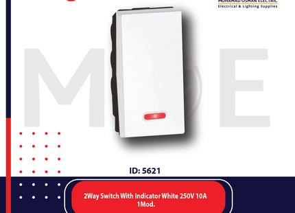 Legrand Arteor 2Way Switch With Indicator White 250V 10A 1P 1module | 11572006 | مفتاح دركسيون مع اشارة ابيض