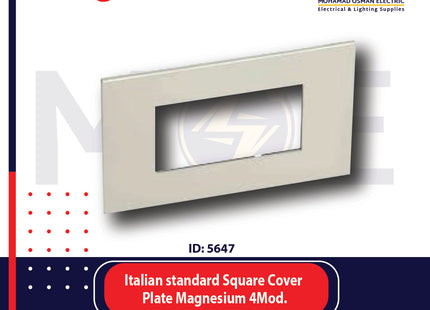 Legrand Arteor Italian standard Square Cover Plate Magnesium 4module | 011575031M | بلاك رمادي مغنيسيوم