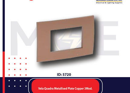 Legrand Vela Quadra Metallised Plate Copper 3module | 011685771 | بلاك نحاسي ممعدن