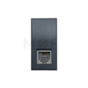 Legrand Vela Telephone Socket | Phone Jack RJ11 Black/ Dark Gray/ Anthracite 1Module | 682787