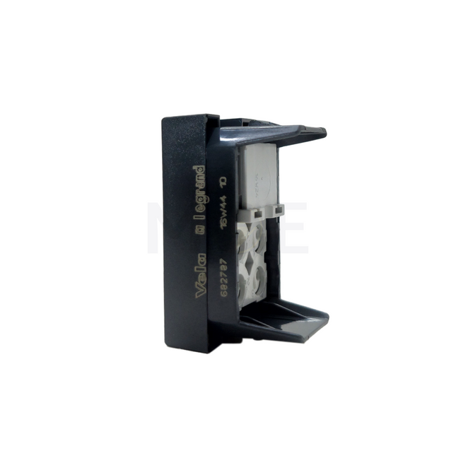 Legrand Vela Telephone Socket | Phone Jack RJ11 Black/ Dark Gray/ Anthracite 1Module | 682787