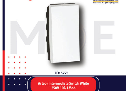 Legrand Arteor Intermediate Reversing Switch White 250V 10A 1Module | 11572008 | مفتاح تربل دركسيون ابيض