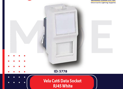 Legrand Vela Cat6 Data Socket RJ45 White | 011687085 | بريز داتا ابيض