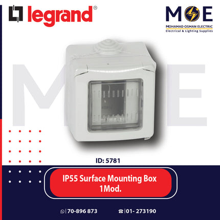 Legrand IP55 Surface Mounting Box 1module | 011680611