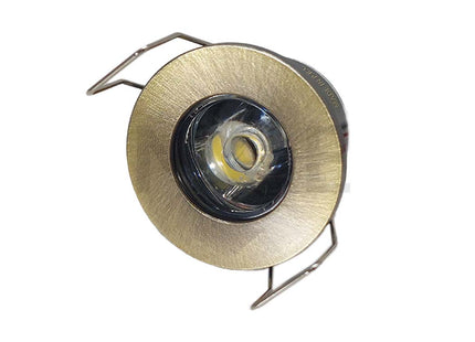 CuperLight LED Pin COB Downlight/ Panel Light Bronze Ceiling Flush Mounted Circular WarmWhite 3000K 2.5cm 1W | LY-8321