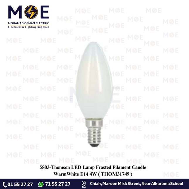 Thomson LED Lamp Frosted Filament Candle WarmWhite E14 4W | THOM31749