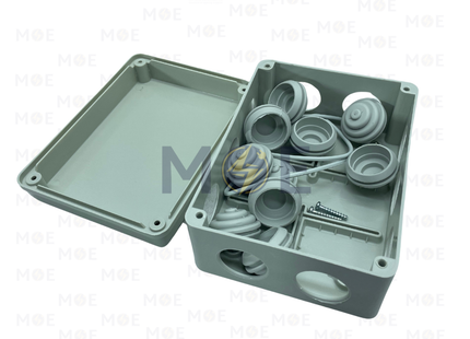 CetinKaya IP54 Surface distribution mounting box Rectangle With Cable Gland 150x110x70mm | CP 1051 | علبة مربعة ظاهرة مع جوان
