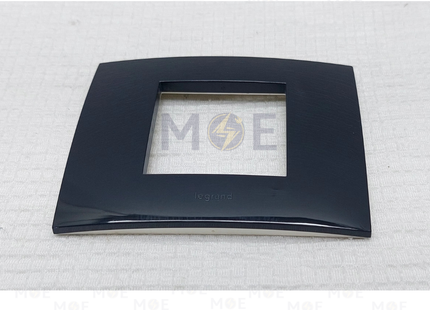 Legrand Vela Quadra Reflex Plate Glossy Black 2module | 011685645 | بلاك رفلكس اسود لميع