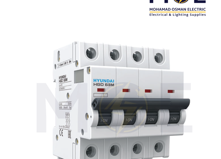Hyundai MCB HGD63M 6KA 4P 63A | دجنتور كهرباء ثلاثة فاز مع نتر - قاطع كهربائي رباعي