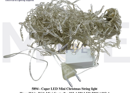 Cuper LED Mini Christmas String light WarmWhite With Mini Controller 003-4 320 LED 220V | 003-4 | حبل زينة ليد شلال شفاف ورم وايت