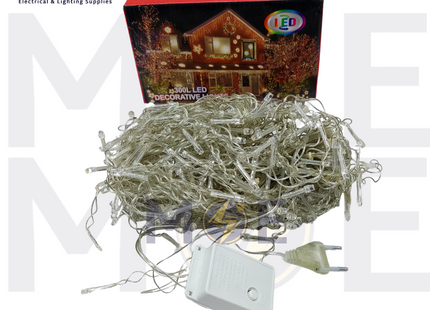 Cuper LED Mini Christmas String light WarmWhite With Mini Controller 003-4 320 LED 220V | 003-4 | حبل زينة ليد شلال شفاف ورم وايت