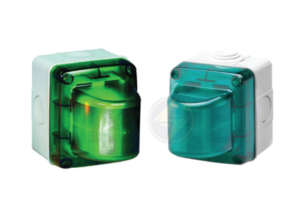 System IP55 Light Indicator Box Green E14 15W | PFC-91-GRN | علبة لمبة اشارة اخضر