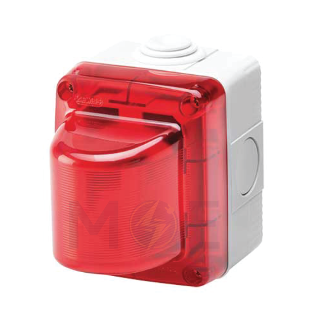 System IP55 Light Indicator Box Red E14 15W | PFC-92-RED | علبة لمبة اشارة احمر
