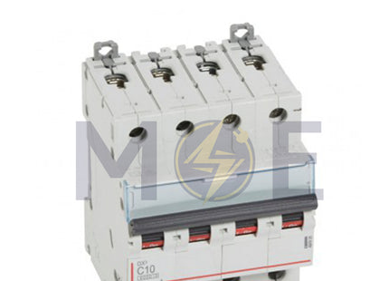 Legrand MCB 4P C 10A 6kA | 11604848 | دجنتور كهرباء ثلاثة فاز مع نتر - قاطع كهربائي رباعي