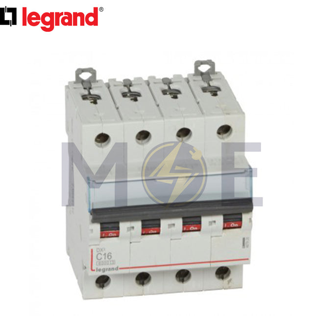 Legrand MCB 4P C 16A 6kA | 11604850 | دجنتور كهرباء ثلاثة فاز مع نتر - قاطع كهربائي رباعي