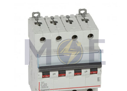 Legrand MCB 4P C 20A 6kA | 11604851 | دجنتور كهرباء ثلاثة فاز مع نتر - قاطع كهربائي رباعي