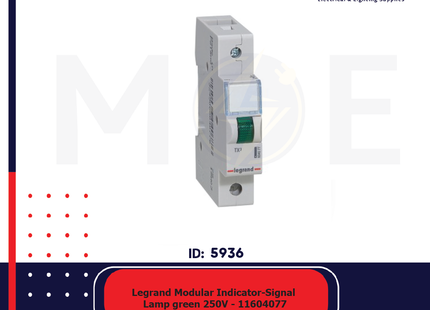 Legrand Modular Indicator / Signal Lamp Green 230V AC | 011604077 | دجنتور اشارة اخضر