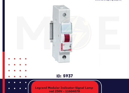 Legrand Modular Indicator / Signal Lamp Red 230V AC | 011604078 | دجنتور اشارة احمر