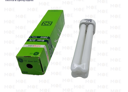 General Electric Biax D/E Economic CFL Pin Lamp WarmWhite 830 2U 4Pin G24-q 26W | لمبة شك توفير ورم وايت