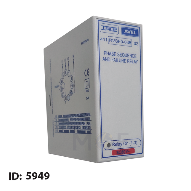 Avel Phase Sequence and Failure Relay 11Pin 3P 3x380V | AV-RVSF0-038