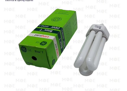 General Electric Biax T Economic CFL Pin Lamp CoolWhite 840 3U 2Pin G24-d 26W | لمبة شك توفير كول وايت