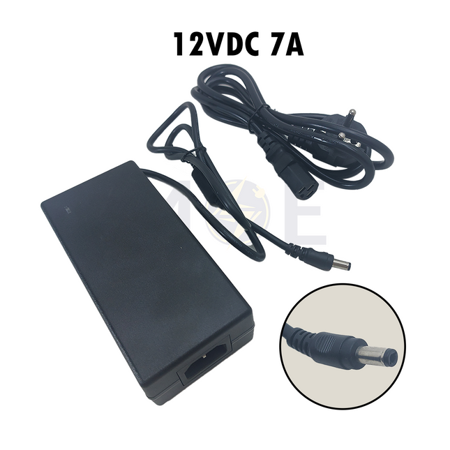 HE Power Adapter With Wide Output Connector AC/DC 12V 7A | SCH-84-12