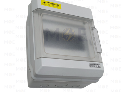 System IP66 Surface Mount Distribution Board Smoked Door 150x110x110mm 1Rx6module 6module | DBN-SH6PN | تابلو بلاستيك ظاهر غطا مفيم مطري
