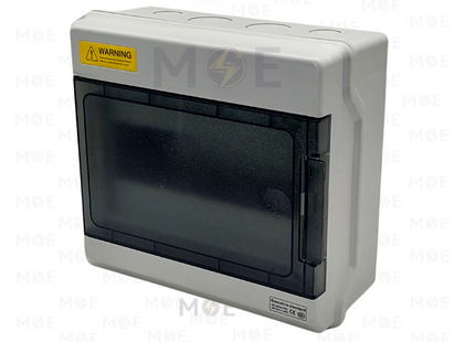 System IP66 Surface Mount Distribution Board Smoked Door 150x150x110mm 1Rx9module 9module | DBN-SH9PN | تابلو بلاستيك ظاهر غطا مفيم مطري