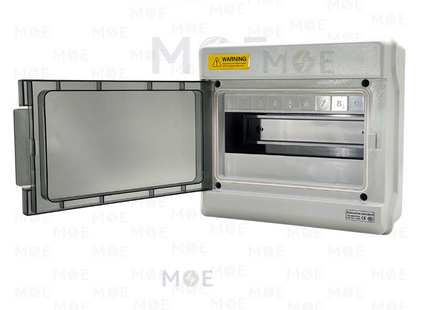System IP66 Surface Mount Distribution Board Smoked Door 150x150x110mm 1Rx9module 9module | DBN-SH9PN | تابلو بلاستيك ظاهر غطا مفيم مطري