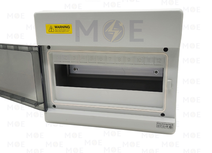 System IP66 Surface Mount Distribution Board Smoked Door 150x180x110mm 1Rx12module 12module | DBN-SH12PN | تابلو بلاستيك ظاهر غطا مفيم مطري