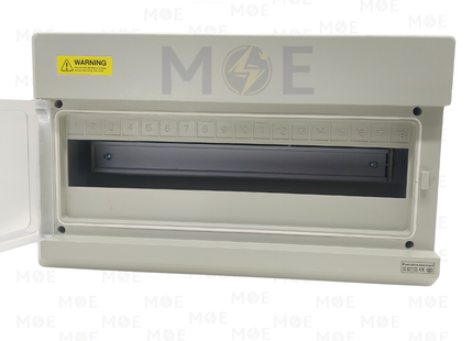 System IP66 Surface Mount Distribution Board Smoked Door 150x280x110mm 1Rx18module 18module | DBN-SH18PN | تابلو بلاستيك ظاهر غطا مفيم مطري