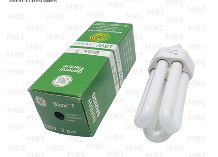 General Electric Biax T Economic CFL Pin Lamp WarmWhite 835 3U 2Pin G24-d 18W | F18TBX | لمبة شك توفير ورم وايت