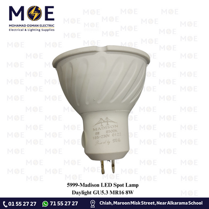 Madison LED Spot Lamp Daylight GU5.3 MR16 8W