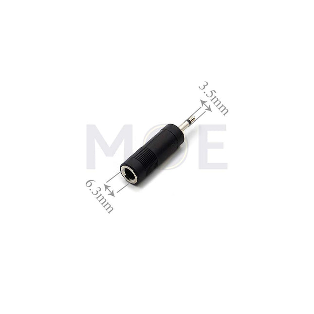 6.3mm Mono Female to 3.5mm Mono Male Jack Audio Adapter فيشة تحويلة ميكرو