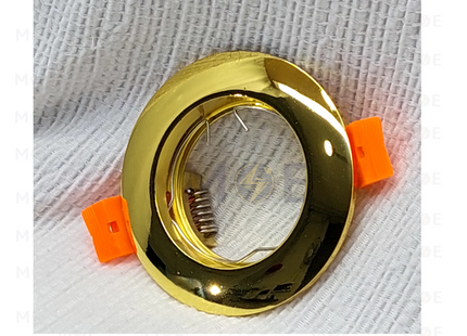 CuperLight Downlight / Spotlight Frame MR16 Shining Gold Recessed Fix Circular 6cm | سبوت فارغ مدور مخفي ذهبي لميع ثابت