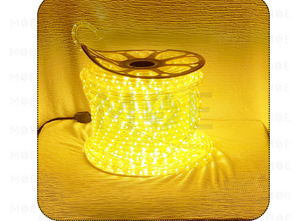 SEG LED Waterproof Pipe Rope Light Transparent WarmWhite 220V 100mt | نبريش ليد مبروم شفاف ورم وايت