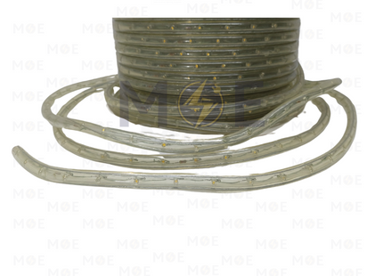 SEG LED Waterproof Pipe Rope Light Transparent WarmWhite 220V 100mt | نبريش ليد مبروم شفاف ورم وايت