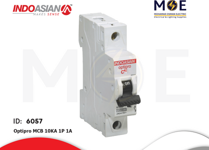 IndoAsian Optipro MCB 10kA 1P 1A | SPC1-811115x 811116x | دجنتور كهرباء مفرد - قاطع كهربائي