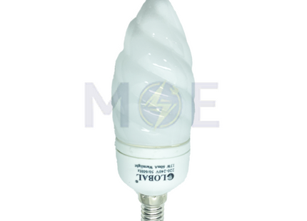 Global Economic CFL Lamp Milky Wavy Candle WarmWhite E14 13W